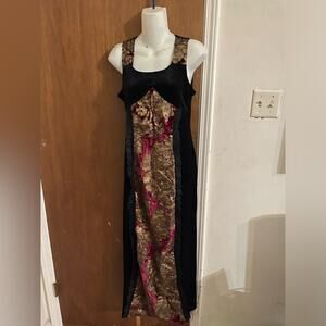 90s hot topic mall goth maxi dress